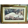 Image 1 : FRAMED WOMAN AND CHILD PRINT APPROX 31" X 45"