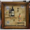 Image 1 : ANTIQUE SHADOW BOX OF LIQUOR SHELF