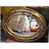 Image 1 : ORNATE DESIGN OVAL WALL MIRROR, 42" X 34"
