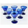 Image 1 : COBALT BLUE CZECH 6 X DESERT / MARTINI GLASSES
