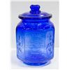 Image 1 : COBALT BLUE CZECH REPUBLIC PEANUT/ COOKIE JAR