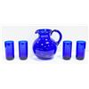 Image 1 : COBALT BLUE CZECH REPUBLIC PITCHER AND GLASSES