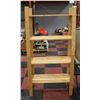 Image 1 : 4 TIER PINE STORAGE SHELF, 32" X 63" X 14"