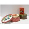 Image 1 : 3 SETS OF DECORATIVE TINS