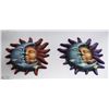 Image 1 : PAIR OF SUN + MOON HANGING DECOR PIECES