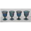 Image 1 : 4 X CARNIVAL GLASS CUPS