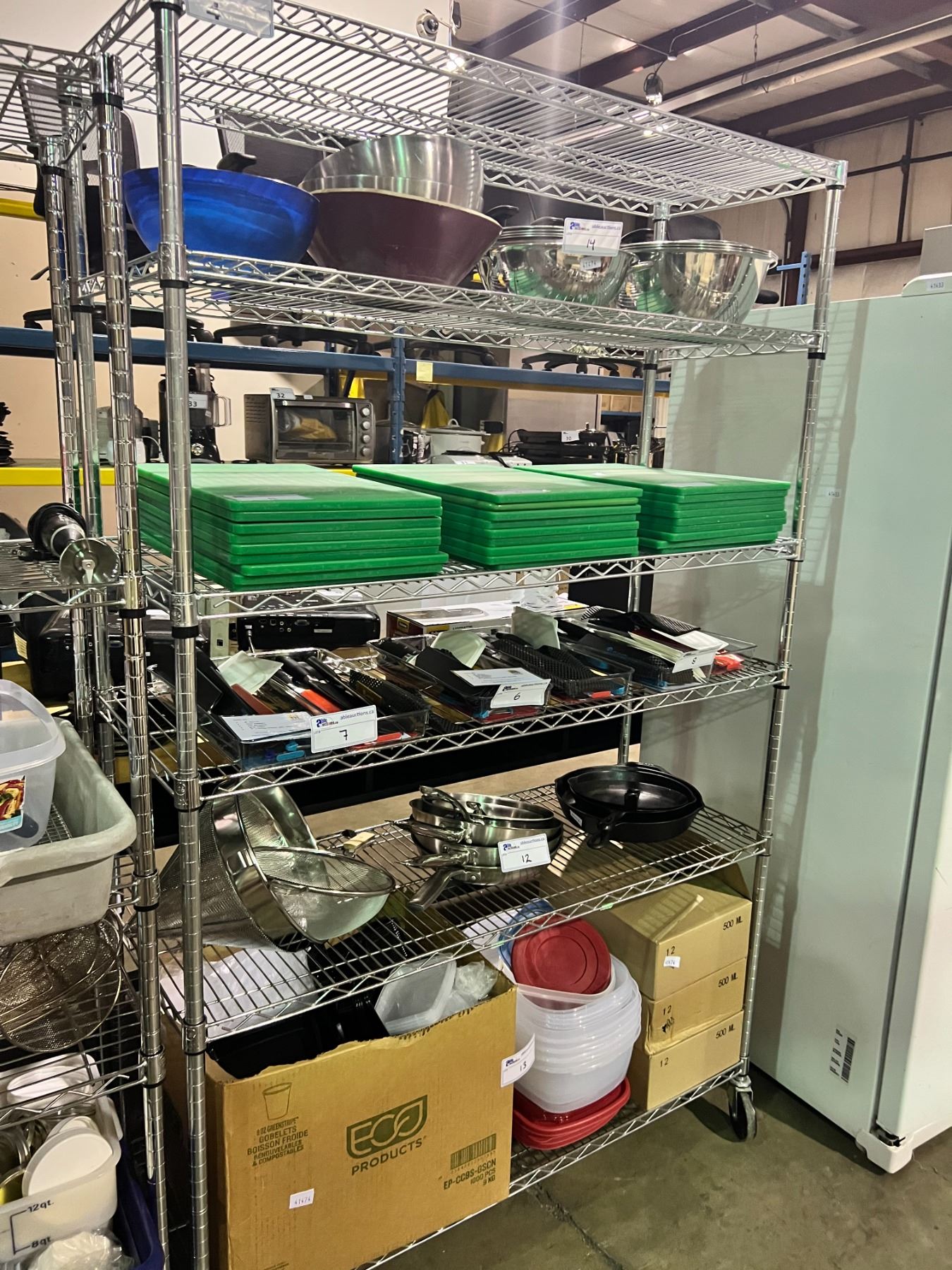 6 TIER MOBILE STAINLESS STEEL METRO STYLE RACKING 48