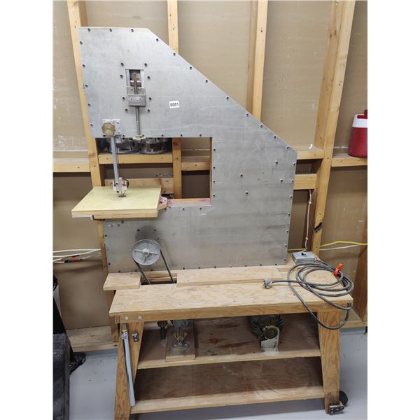 Custom Homemade Bandsaw with woodworking magazines