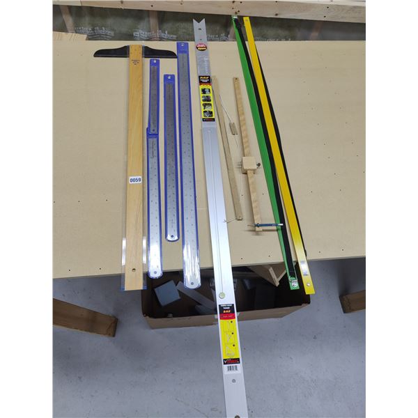 Metal Rulers, Drafting T Square and Drawing Bows