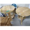 Image 1 : Set of 2 Handmade Wooden Roundtop Tables