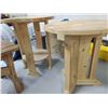 Image 2 : Set of 2 Handmade Wooden Roundtop Tables