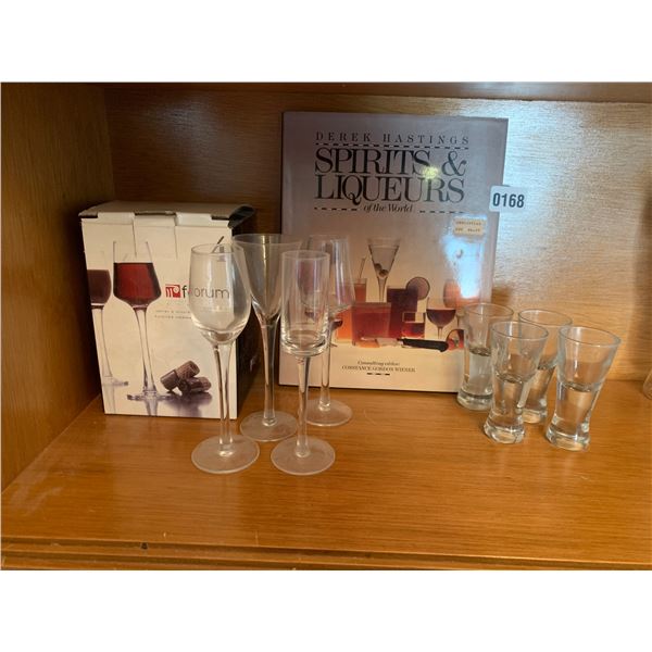 Fancy Liqueur Glassware with Spirits & Liqueurs Book