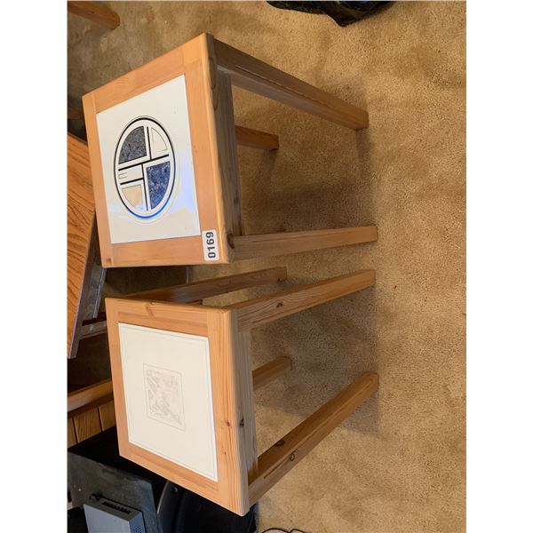 Retro Wooden End Tables
