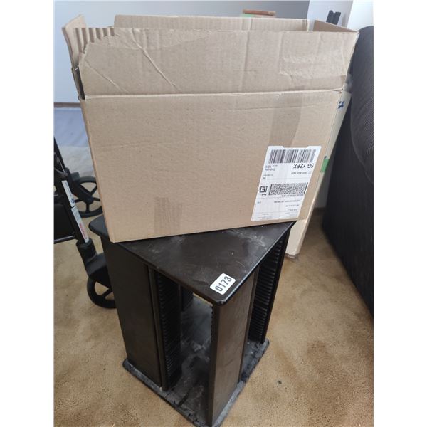 CD Organizer Unit with Box of CDs