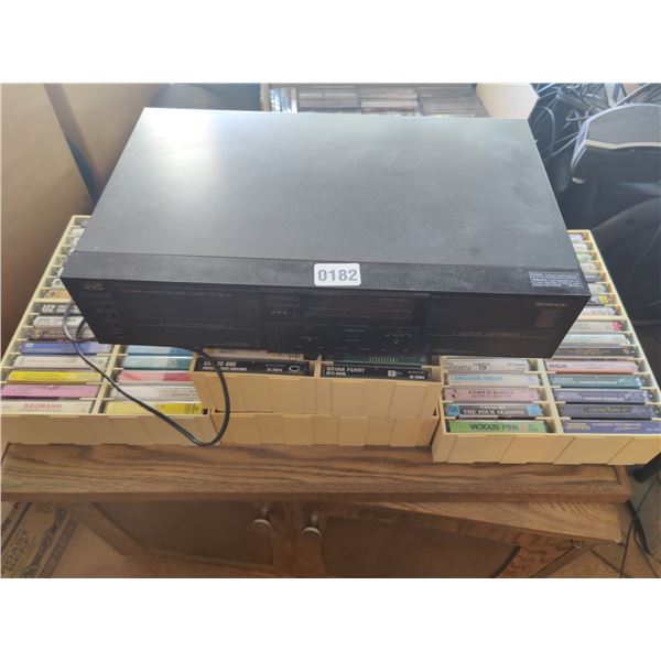 JVC Casette Player with Collection of Tapes