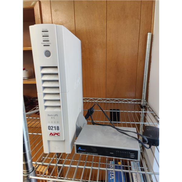 APC Battery Back UPS and Surge Protector Unit & Gigabit Switch