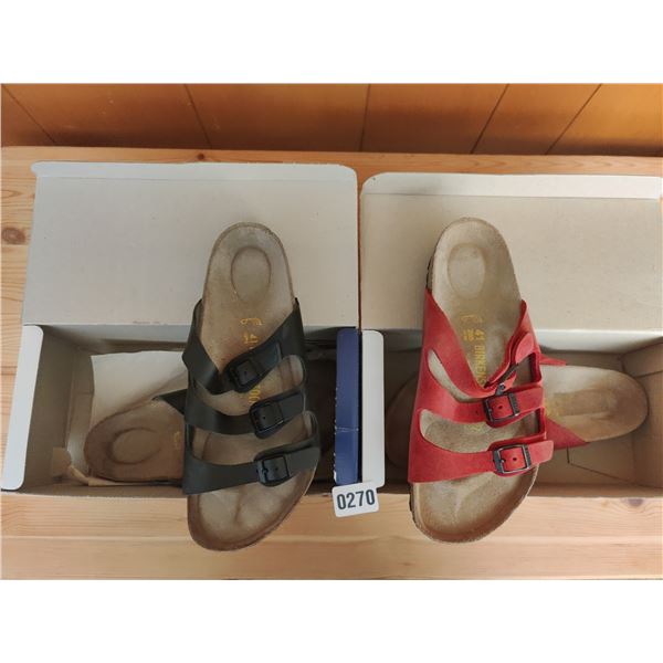 Set of Birkenstock Sandals, Like-New