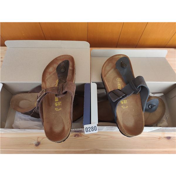 Set of Birkenstock Sandals, Like-New