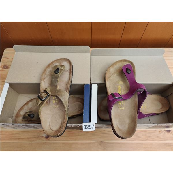 Set of Birkenstock Sandals, Like-New
