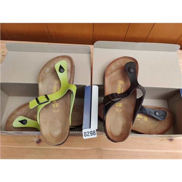 Set of Birkenstock Sandals, Like-New