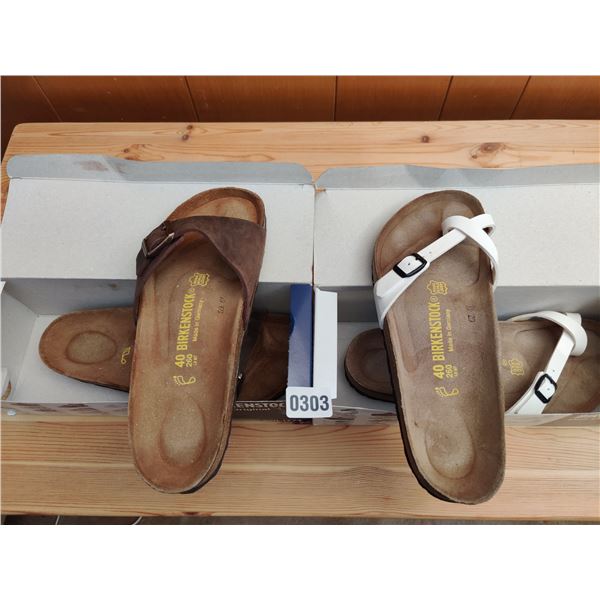 Set of Birkenstock Sandals, Like-New