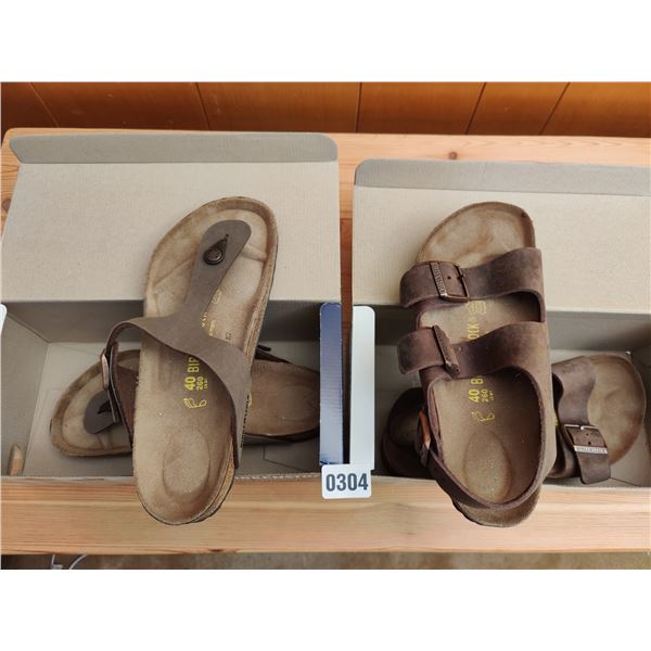 Set of Birkenstock Sandals, Like-New