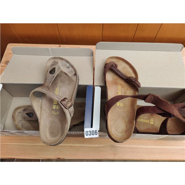 Set of Birkenstock Sandals, Like-New