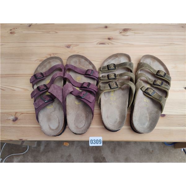 Set of Birkenstock Sandals, Like-New