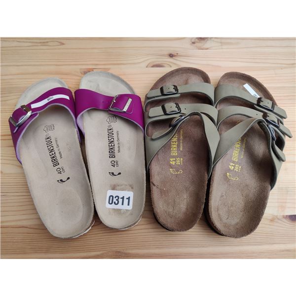 Set of Birkenstock Sandals, Like-New