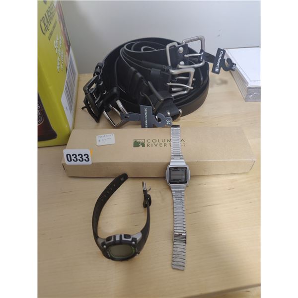 Watches, Belts & a Knife