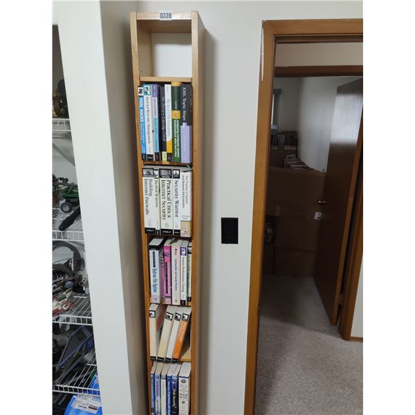 Skinny CD/Book Shelf Filled With Computer Books