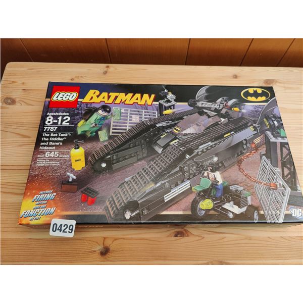 Lego Batman Bat Tank, Riddler and Bane's Hideout IN BOX #7787