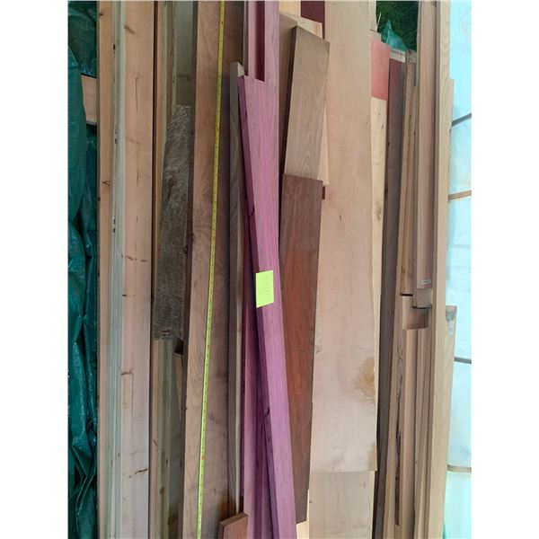 Assorted Live Edge Lumber, Plywood and Pressboard w Natural Maple Finish