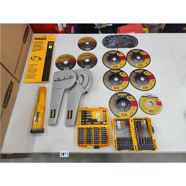 Assorted DeWalt Blades, Discs & Accessories