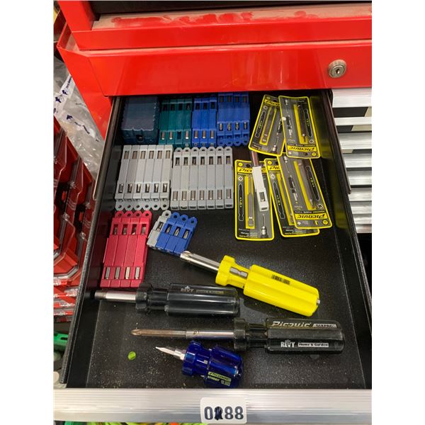 Assorted Drill Bits & Screwdrivers