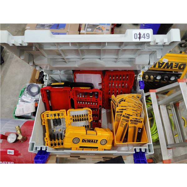 Storage Container with assorted Drill Bit Sets