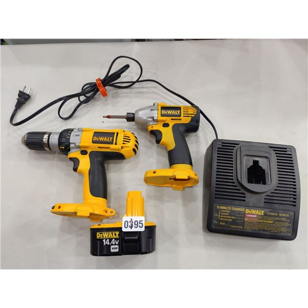 Pair of DeWalt Drills and Battery Charger