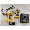 Image 1 : Pair of DeWalt Drills and Battery Charger