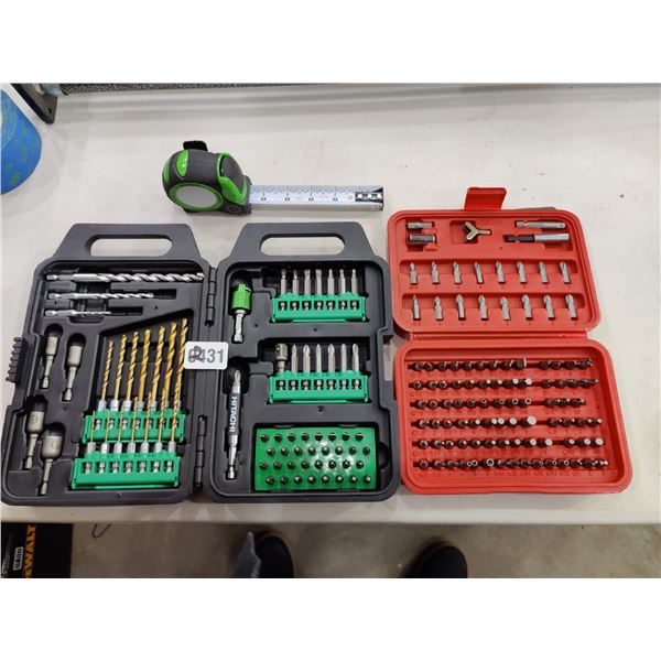 Assorted Bits & Tape Measure