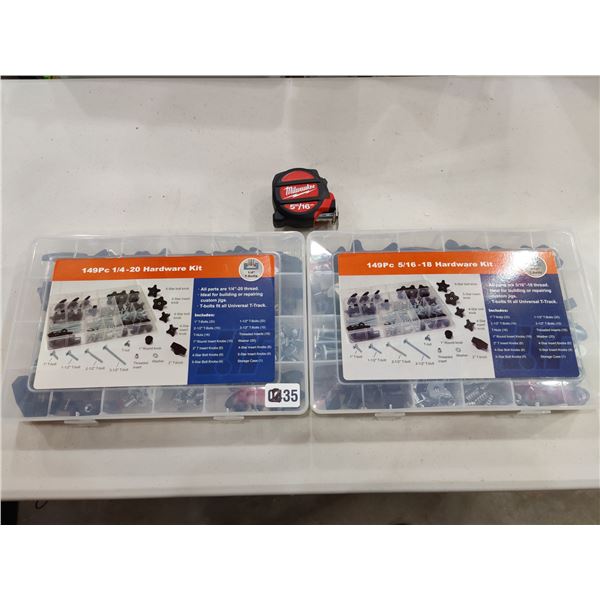 2 Hardware kits & Milwaukee Tape Measure
