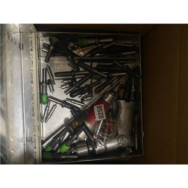 Pneumatic Drill and Assorted Hardware