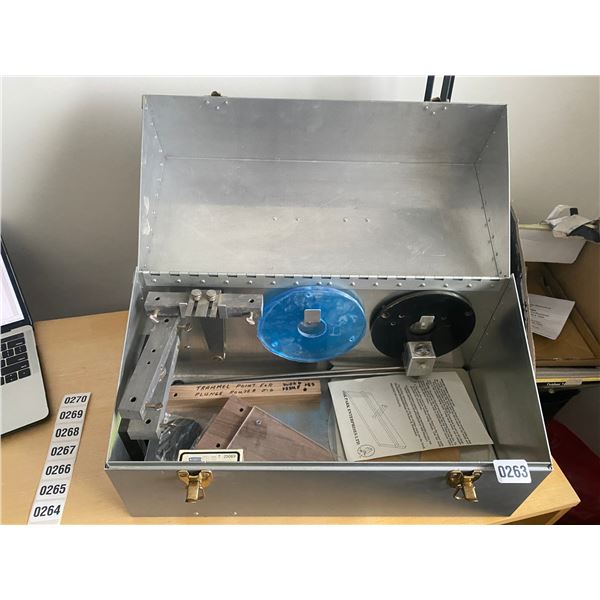 Metal Tool Box with Woodworking Bits & Pieces