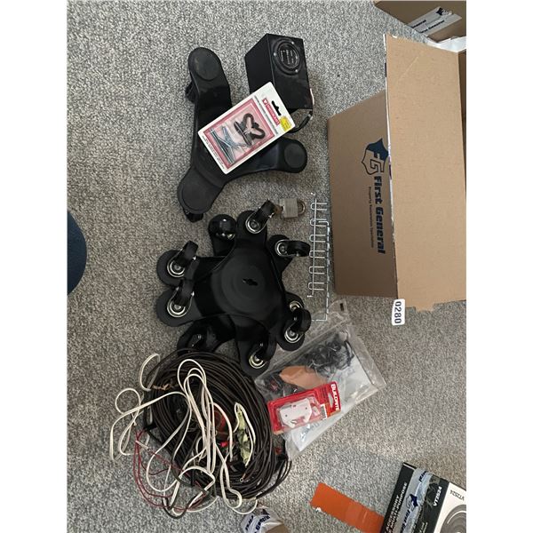 4 Small Dollies, Various Hardware and Wiring