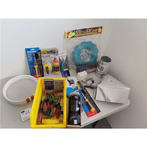 Flood Detector, Gripper, Stanley Chalk Line, Wind Chime and More Assorted Tools & Hardware