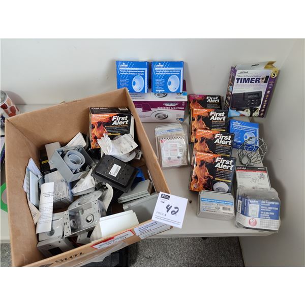 Fire Alarms, Recessed Light Fixture and Assorted Home Improvement Supplies
