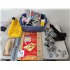 Image 1 : Assorted Hardware, 4 Wheels, Rollers, Jigs, Shelf Brackets and More!