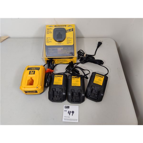Assorted Dewalt Chargers