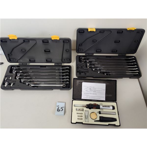 Soldering Iron Torch and 2 Ratcheting Wrench Sets
