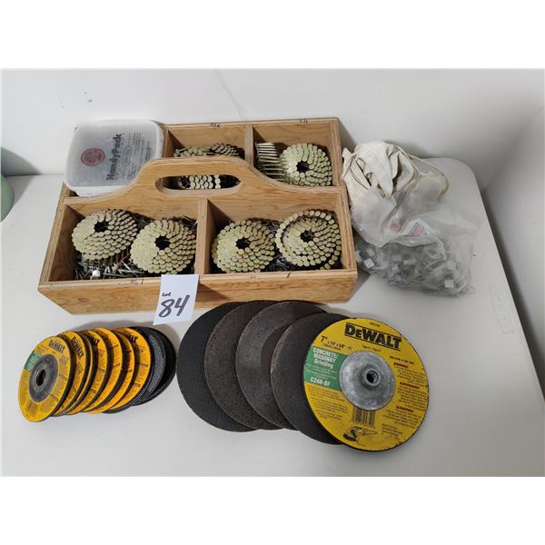 Nails and Assorted Sanding Disks