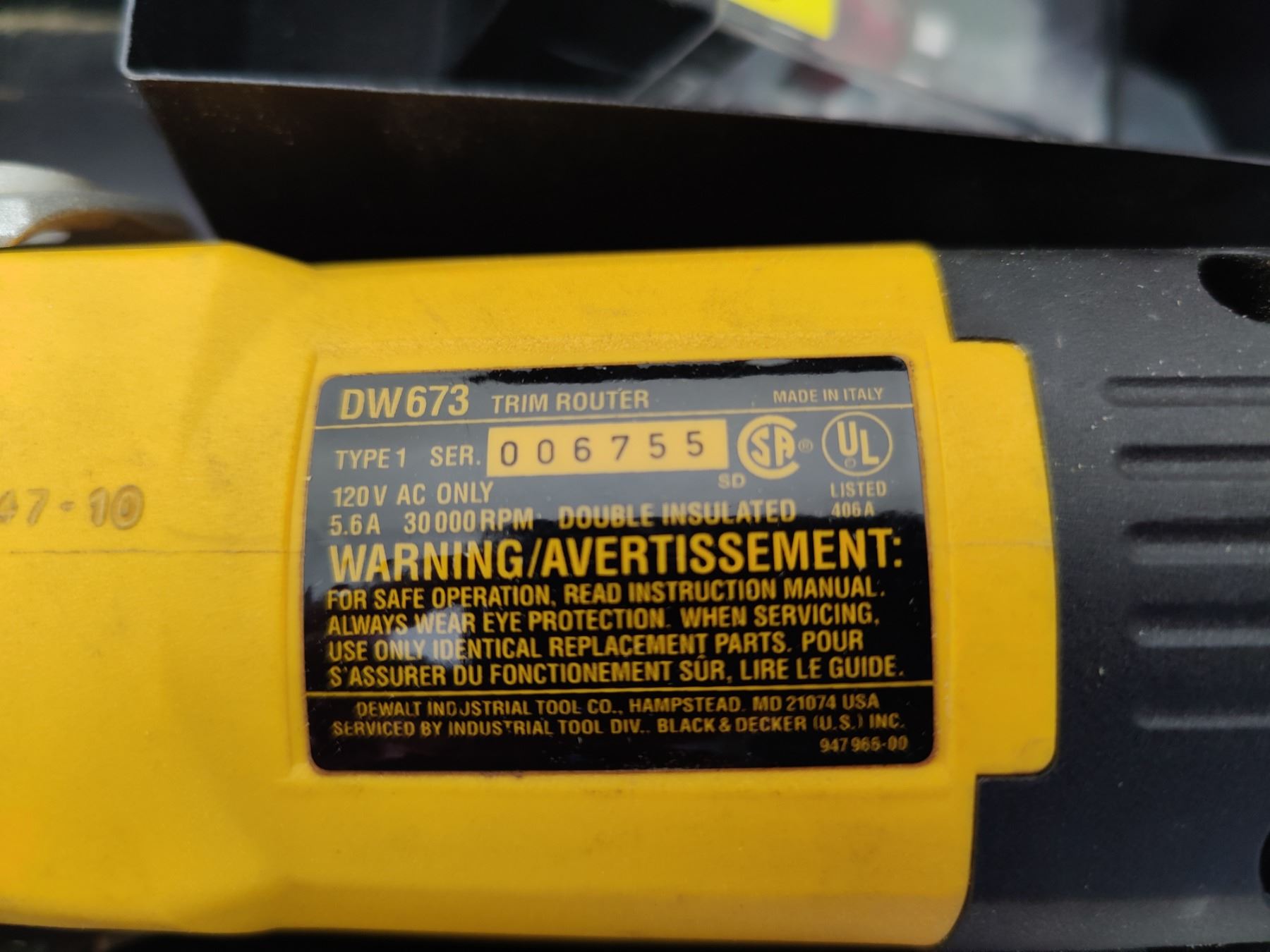 Dw673k Router Dewalt Laminate Trim Router DW673